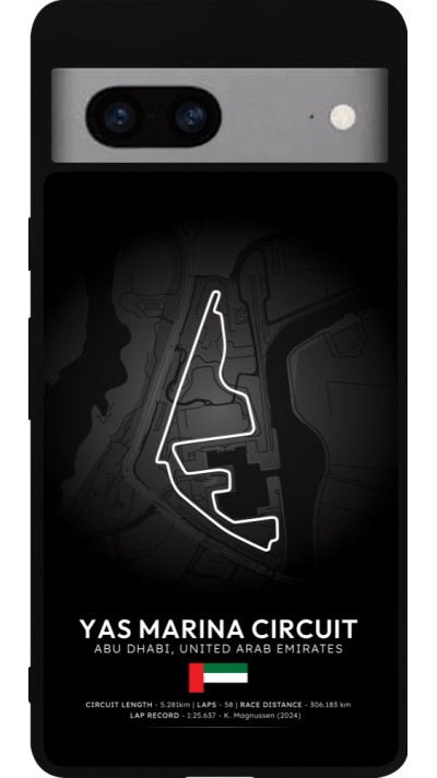 Google Pixel 7a Case Hülle - Silikon schwarz F1 Track 2025 Abu Dhabi