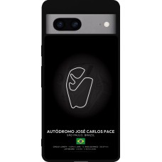 Google Pixel 7a Case Hülle - Silikon schwarz F1 Track 2025 Brazil