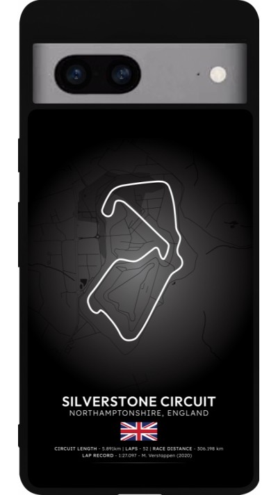 Google Pixel 7a Case Hülle - Silikon schwarz F1 Track 2025 Great Britan