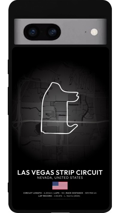 Google Pixel 7a Case Hülle - Silikon schwarz F1 Track 2025 Las Vegas