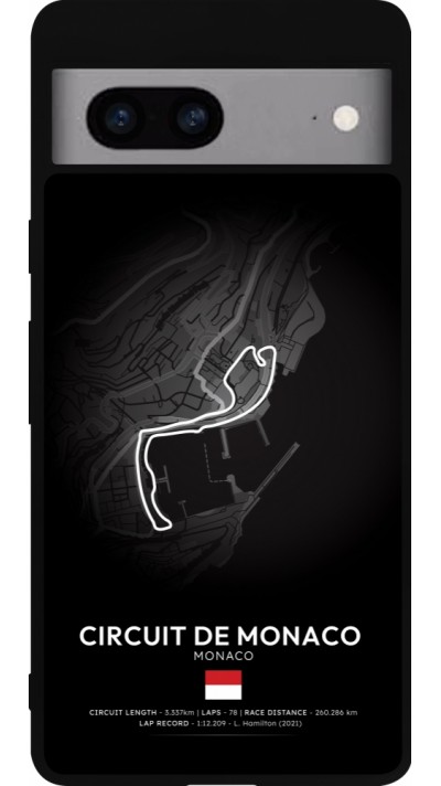 Google Pixel 7a Case Hülle - Silikon schwarz F1 Track 2025 Monaco