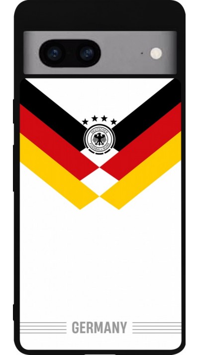 Google Pixel 7a Case Hülle - Silikon schwarz Deutschland 2026 personalisierbares Fussballtrikot