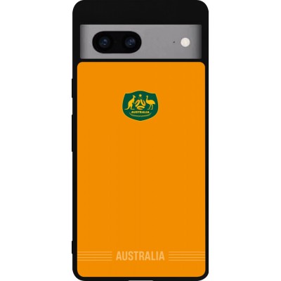 Google Pixel 7a Case Hülle - Silikon schwarz Australien 2026 personalisierbares Fussballtrikot