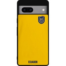 Coque Google Pixel 7a - Silicone rigide noir Maillot de football Equateur 2022