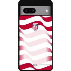Google Pixel 7a Case Hülle - Silikon schwarz Vereinigten Staaten 2026 personalisierbares Fussballtrikot