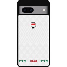 Coque Google Pixel 7a - Silicone rigide noir Maillot de football Irak 2026 personnalisable