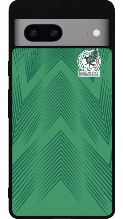 Google Pixel 7a Case Hülle - Silikon schwarz Mexiko 2022 personalisierbares Fussballtrikot