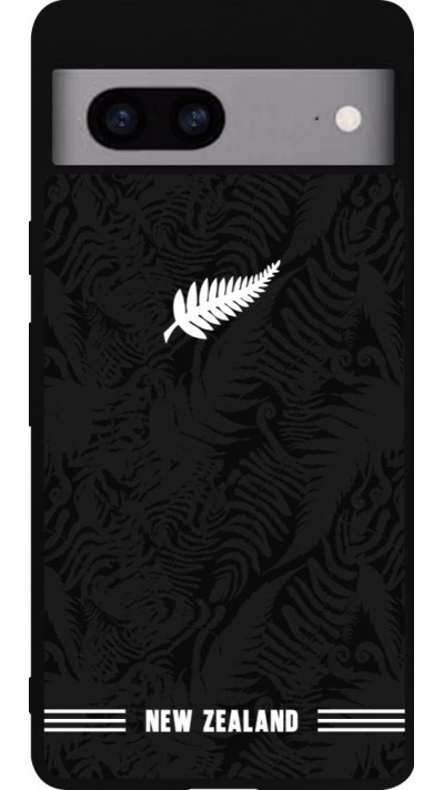 Google Pixel 7a Case Hülle - Silikon schwarz Neuseeland 2026 personalisierbares Fussballtrikot