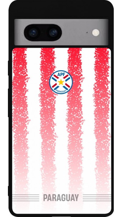 Google Pixel 7a Case Hülle - Silikon schwarz Paraguay 2026 personalisierbares Fussballtrikot