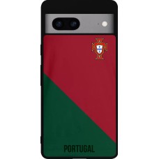 Google Pixel 7a Case Hülle - Silikon schwarz Fussballtrikot Portugal2022
