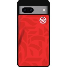 Google Pixel 7a Case Hülle - Silikon schwarz Tunesien 2022 personalisierbares Fussballtrikot