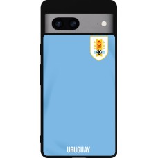 Google Pixel 7a Case Hülle - Silikon schwarz Uruguay 2022 personalisierbares Fussballtrikot