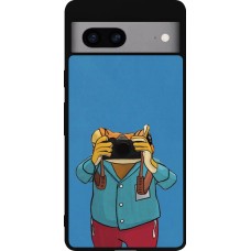 Google Pixel 7a Case Hülle - Silikon schwarz Frog with camera DTMF