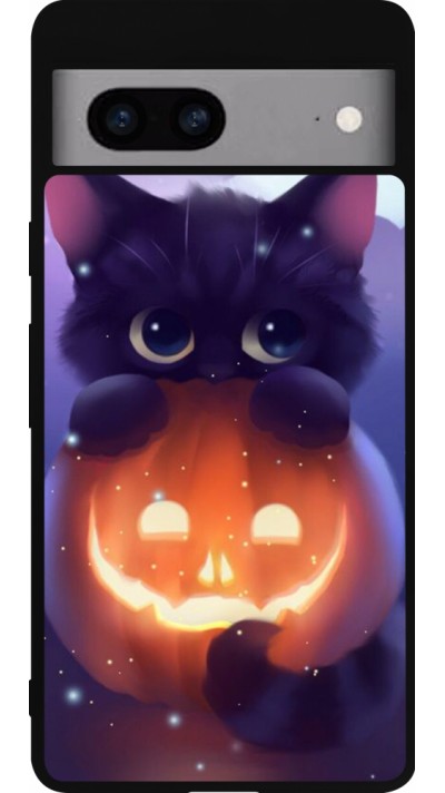 Google Pixel 7a Case Hülle - Silikon schwarz Halloween 17 15