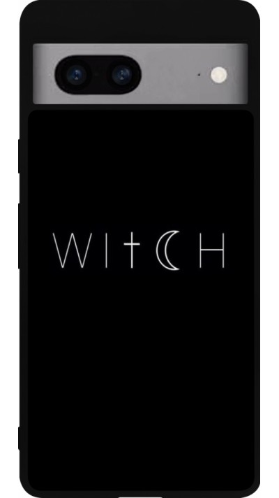 Google Pixel 7a Case Hülle - Silikon schwarz Halloween 22 witch word