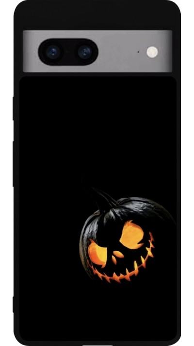 Google Pixel 7a Case Hülle - Silikon schwarz Halloween 2023 discreet pumpkin