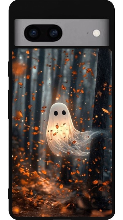 Google Pixel 7a Case Hülle - Silikon schwarz Halloween 2025 Ghost in the forest