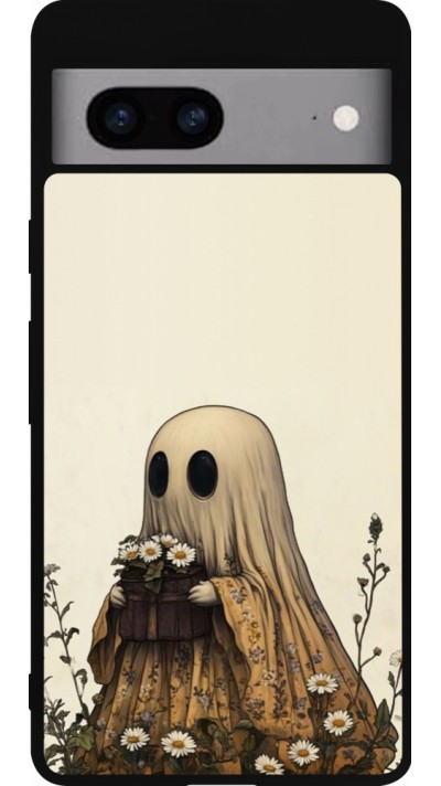Google Pixel 7a Case Hülle - Silikon schwarz Halloween 2025 Ghost gardener
