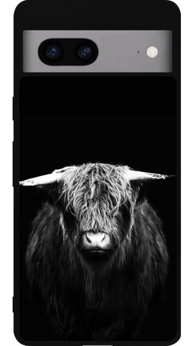 Google Pixel 7a Case Hülle - Silikon schwarz Highland calf black
