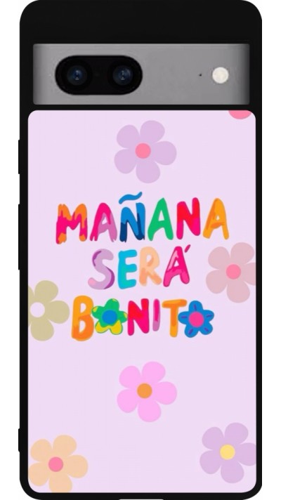 Google Pixel 7a Case Hülle - Silikon schwarz Karol G Manana sera bonito