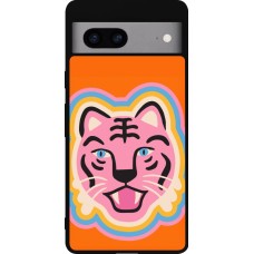 Coque Google Pixel 7a - Silicone rigide noir Lion colors 2026