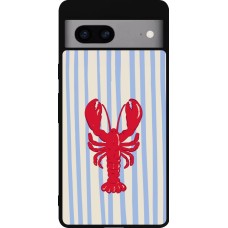 Coque Google Pixel 7a - Silicone rigide noir Red lobster 2026