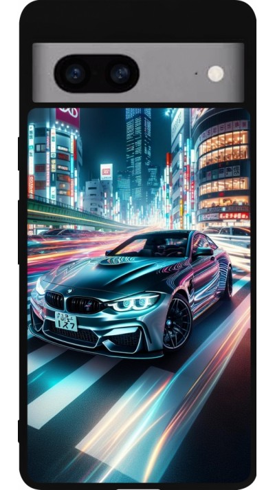 Google Pixel 7a Case Hülle - Silikon schwarz BMW M4 Tokio Nacht