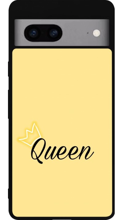 Google Pixel 7a Case Hülle - Silikon schwarz Mom 2024 Queen