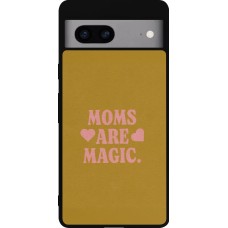 Google Pixel 7a Case Hülle - Silikon schwarz Mom 2026 Are Magic