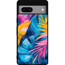 Google Pixel 7a Case Hülle - Silikon schwarz Palms Blue