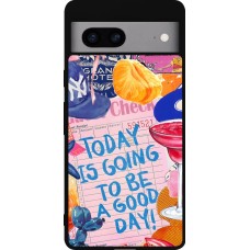 Google Pixel 7a Case Hülle - Silikon schwarz Preppy Today is Going to be a good day