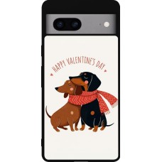 Google Pixel 7a Case Hülle - Silikon schwarz Saint Valentines Day 26 Happy Valentine