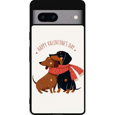 Google Pixel 7a Case Hülle - Silikon schwarz Saint Valentines Day 26 Happy Valentine
