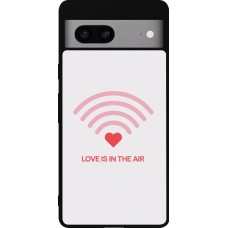 Coque Google Pixel 7a - Silicone rigide noir Saint Valentines Day 26 Love is in the air