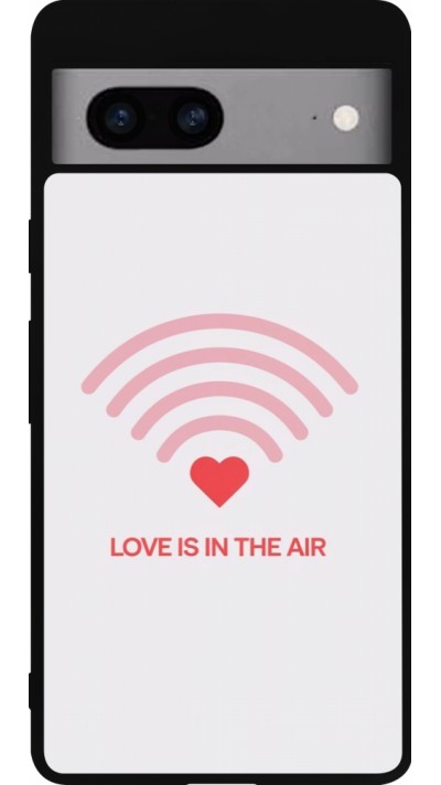 Google Pixel 7a Case Hülle - Silikon schwarz Saint Valentines Day 26 Love is in the air