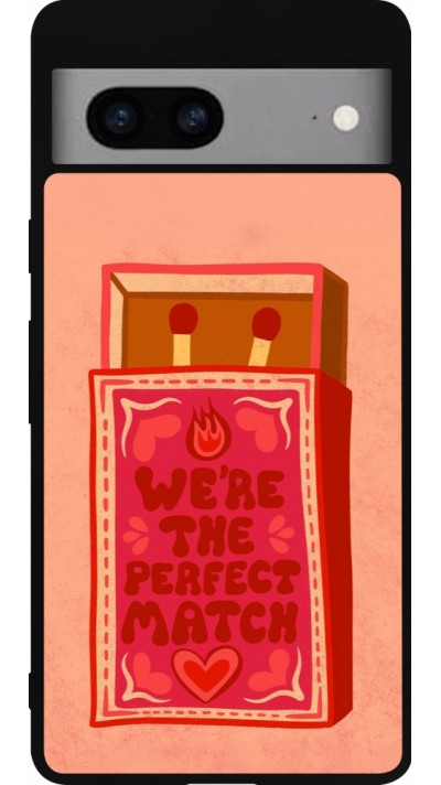 Google Pixel 7a Case Hülle - Silikon schwarz Saint Valentines Day 26 Perfect Match