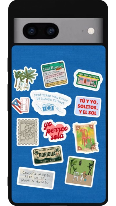 Google Pixel 7a Case Hülle - Silikon schwarz Seals of the Dominican Republic DTMF