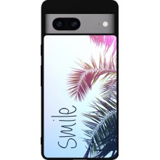 Google Pixel 7a Case Hülle - Silikon schwarz Smile 05