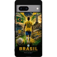 Google Pixel 7a Case Hülle - Silikon schwarz Fussball Brasilien splash 2026