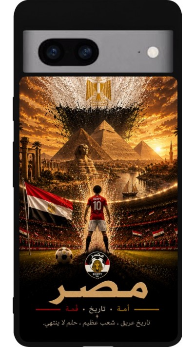 Google Pixel 7a Case Hülle - Silikon schwarz Fussball Ägypten splash 2026