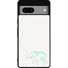 Google Pixel 7a Case Hülle - Silikon schwarz Spring 23 baby elephant