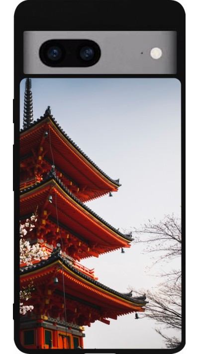 Coque Google Pixel 7a - Silicone rigide noir Spring 23 Japan