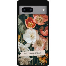 Google Pixel 7a Case Hülle - Silikon schwarz Full Bloom Spring 2026