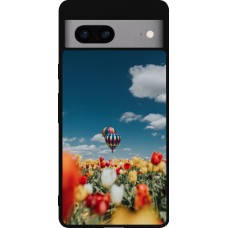 Google Pixel 7a Case Hülle - Silikon schwarz Hot air balloon Spring 2026