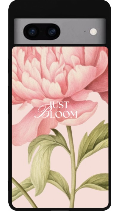 Google Pixel 7a Case Hülle - Silikon schwarz Just Bloom Spring 2026