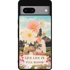 Google Pixel 7a Case Hülle - Silikon schwarz Live life in full moon Spring 2026