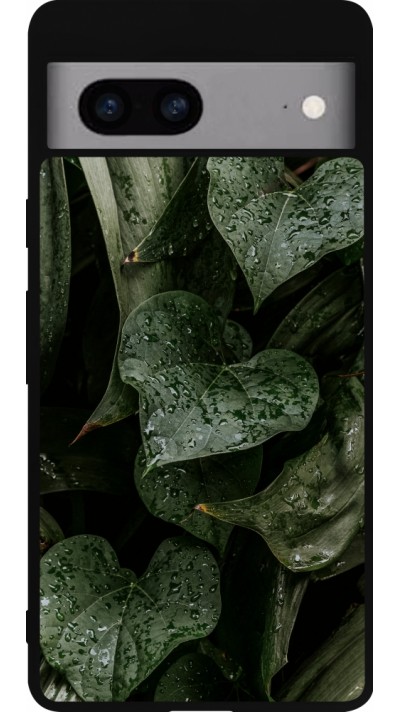 Coque Google Pixel 7a - Silicone rigide noir Spring 23 fresh plants