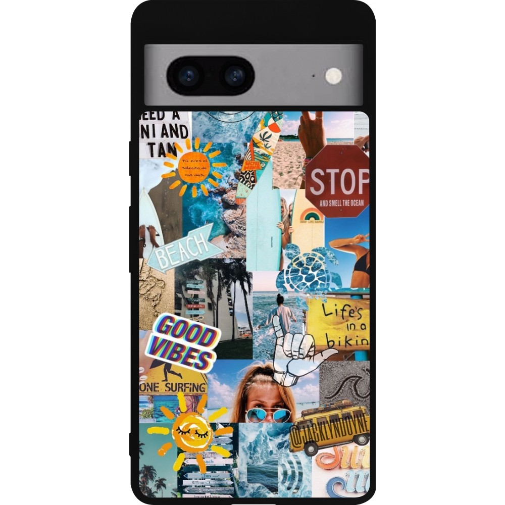 Coque Google Pixel 7a - Silicone rigide noir Summer 2021 15