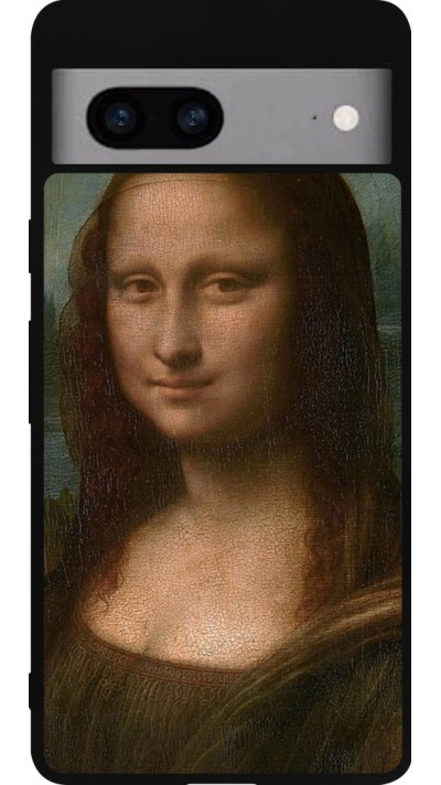 Google Pixel 7a Case Hülle - Silikon schwarz Kunstbild - Mona Lisa - Leonardo de Vinci