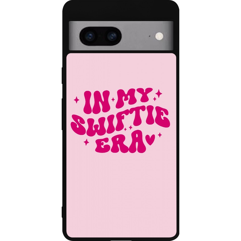 Coque Google Pixel 7a - Silicone rigide noir Taylor Swift In My Swiftie Era - Pink